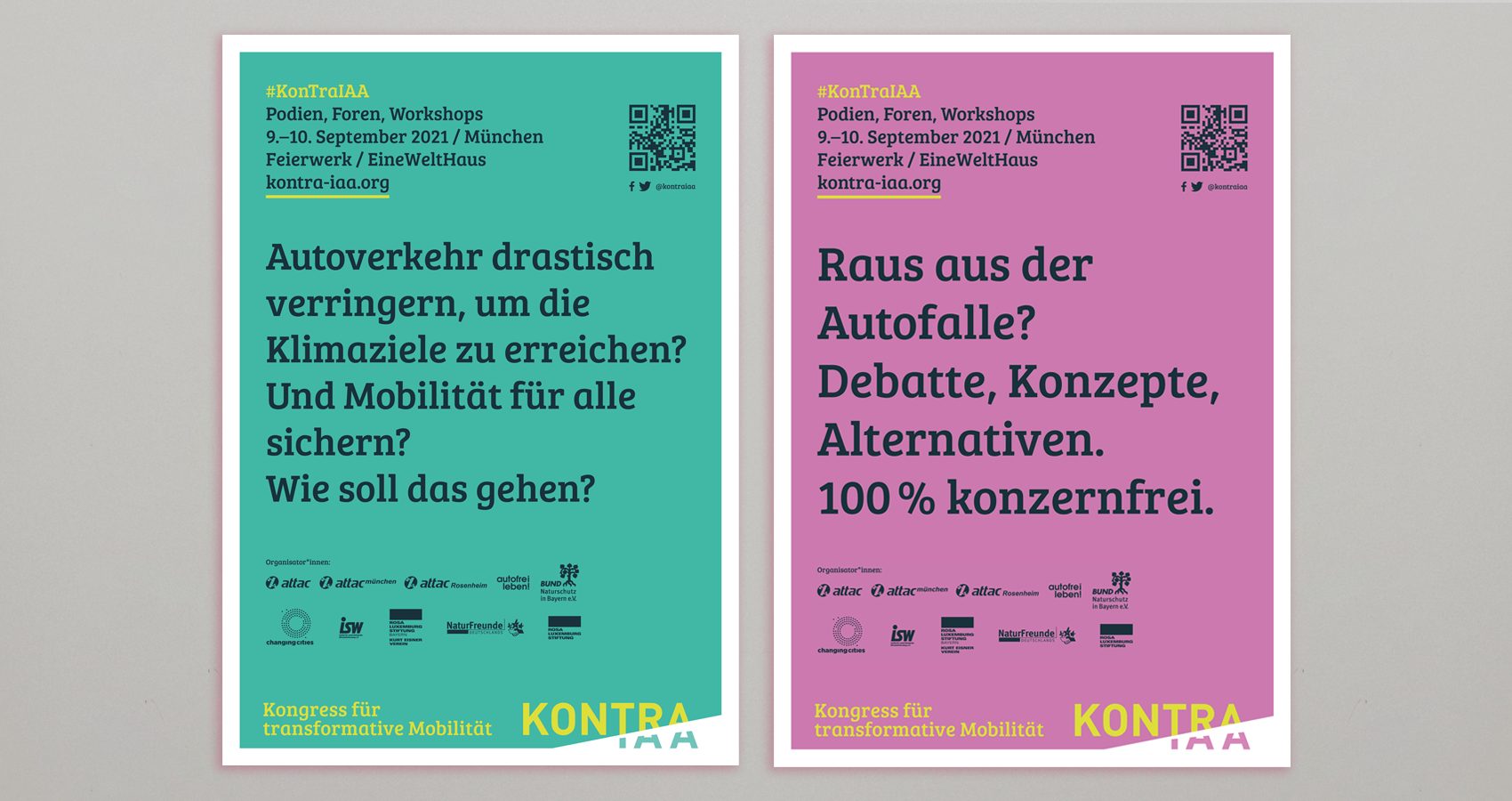 KonTra IAA – Kongress für transformative Mobilität – Plakate