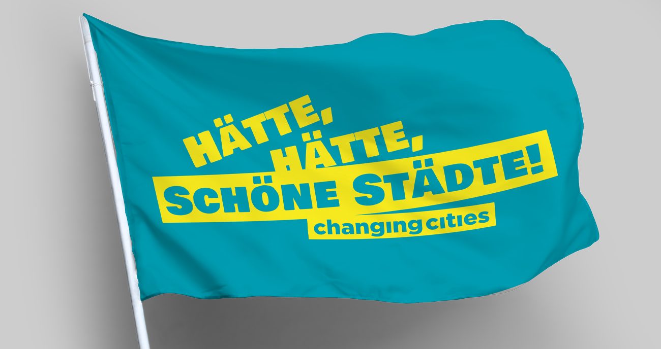 Flagge der Tour de Verkehrswende 2022 / Changing Cities