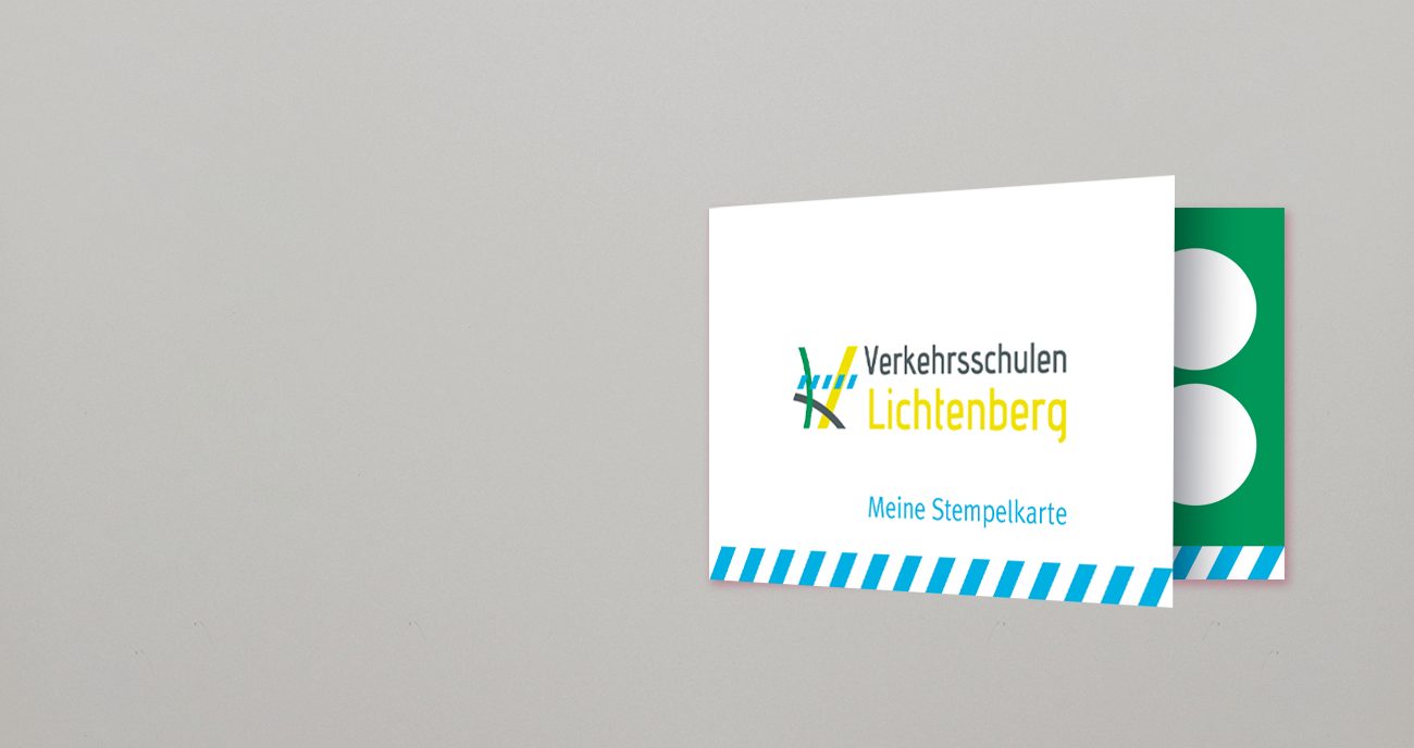 Sammelkarte für den Fahrradführerschein der Verkehrsschulen Lichtenberg